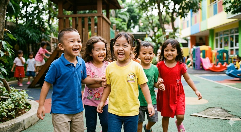 Anak-anak belajar ceria